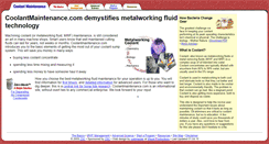 Desktop Screenshot of coolantmaintenance.com